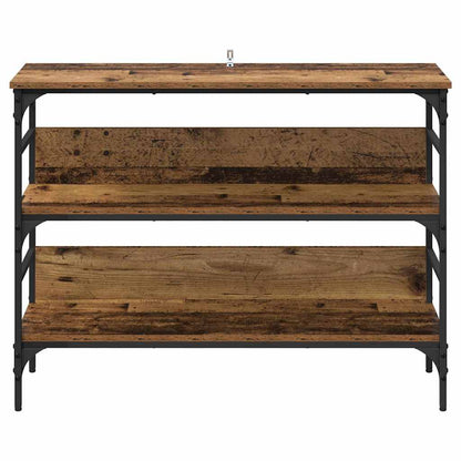 Tavolo consolle con lo scaffale Legno vecchio 100 x 32 x 75 cm