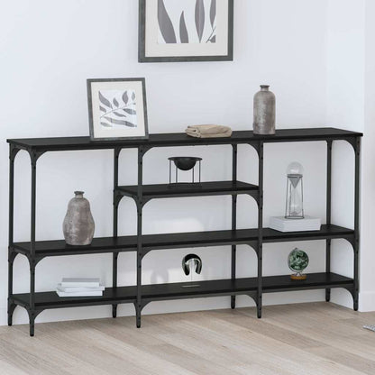 Tavolo consolle Rovere nero 160 x 29 x 80 cm Legno multistrato