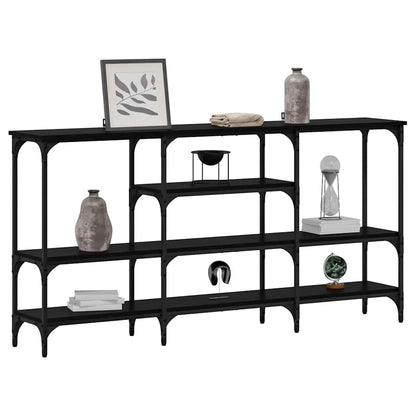 Tavolo consolle Rovere nero 160 x 29 x 80 cm Legno multistrato