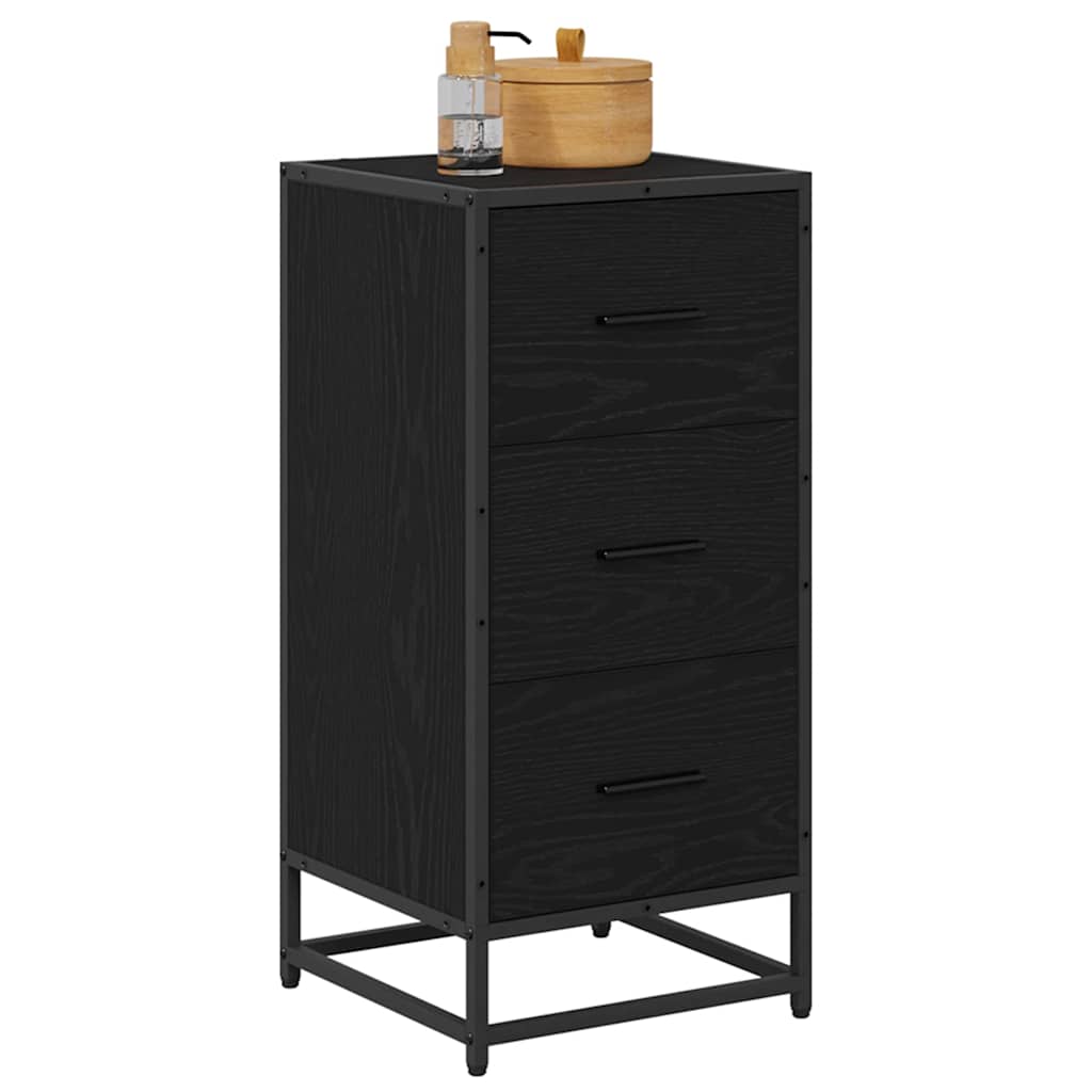 Credenza Rovere Nero 35,5 x 35 x 76 cm
