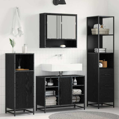 Set di mobili per il bagno Rovere Nero 35 x 37,5 x 166 cm