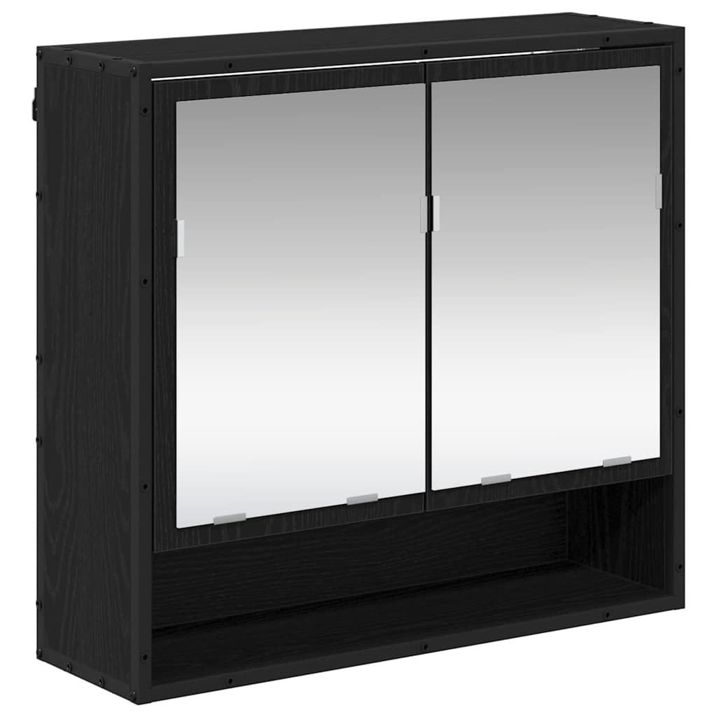 Scaffale da parete con lo scaffale Rovere Nero 65 x 20 x 60 cm