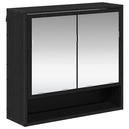 Scaffale da parete con lo scaffale Rovere Nero 65 x 20 x 60 cm