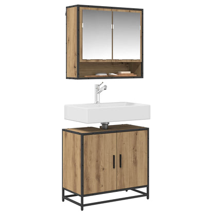 Armadio per Lavabo da Bagno rovere artigianale 65 x 33 x 60 cm