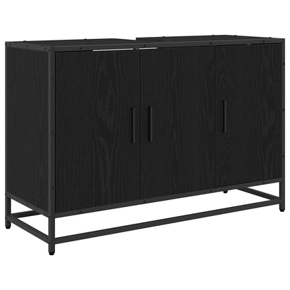 Mobile da Bagno Rovere Nero 90 x 33 x 60 cm Legno multistrato