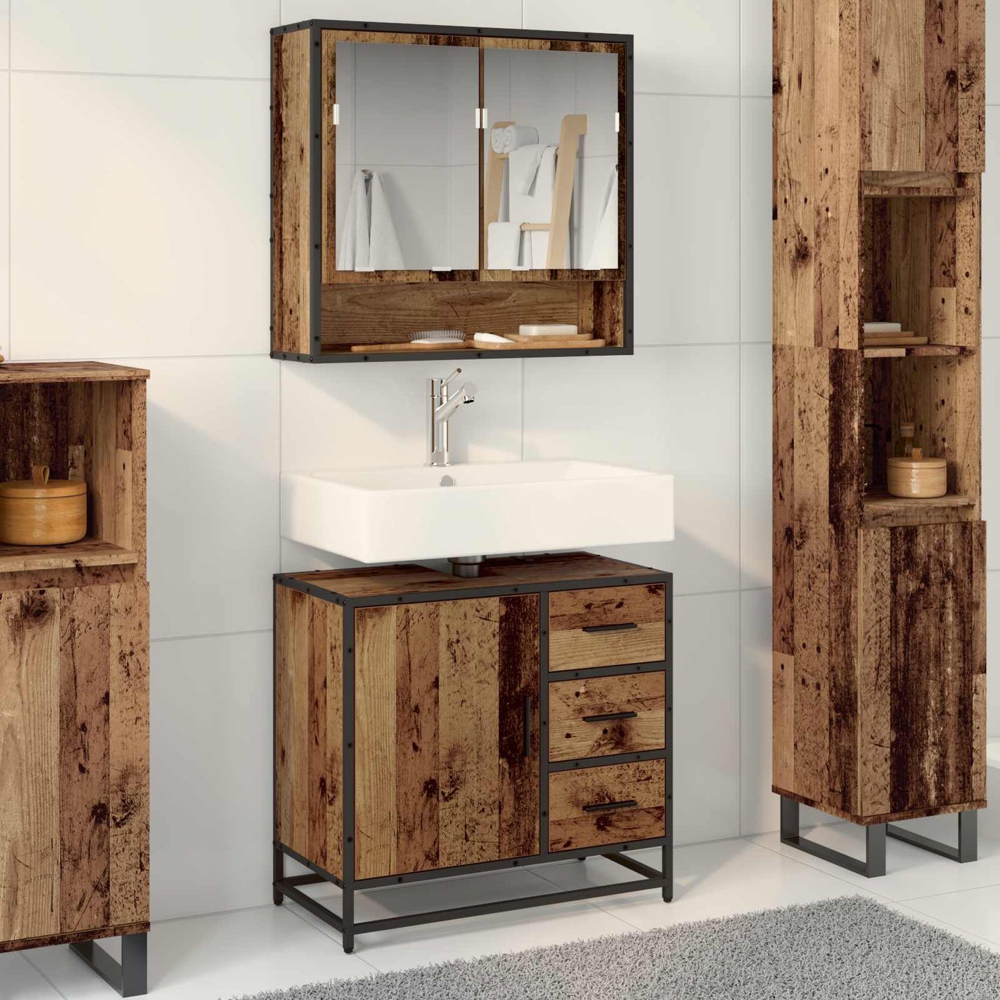 Mobile da Bagno Legno vecchio 65 x 33 x 60 cm Legno multistrato