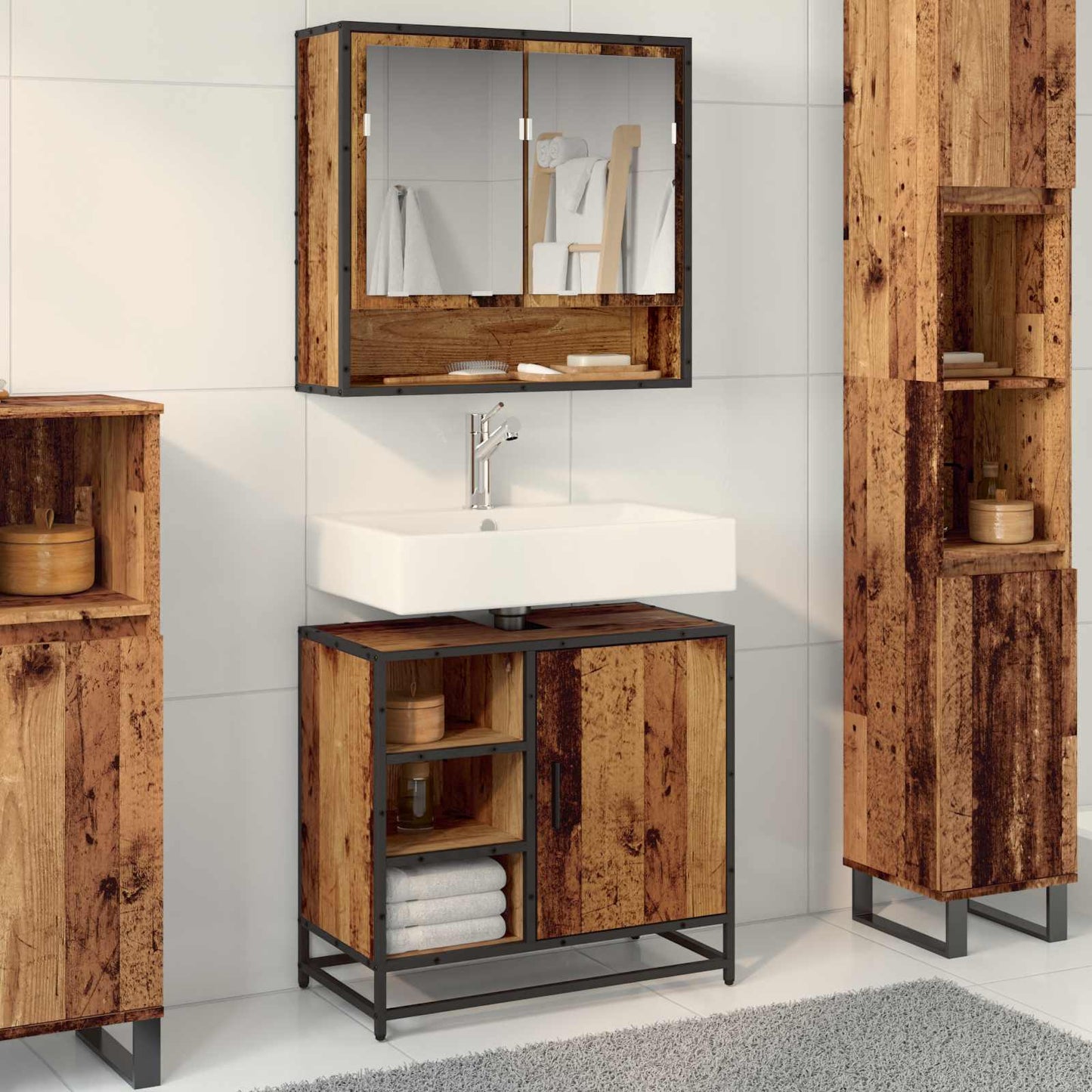 Mobile da Bagno Legno vecchio 65 x 33 x 60 cm Legno multistrato