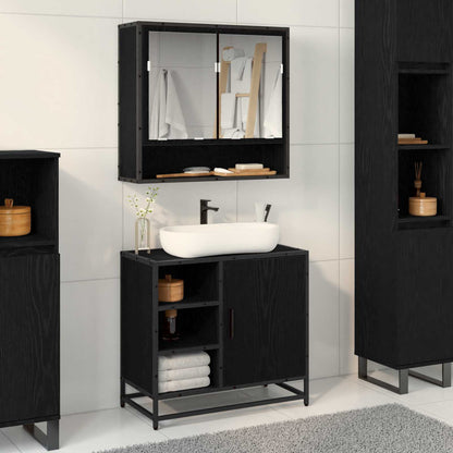 Mobile da Bagno Rovere Nero 65 x 33 x 60 cm Legno multistrato