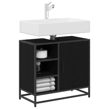 Mobile da Bagno Rovere Nero 65 x 33 x 60 cm Legno multistrato