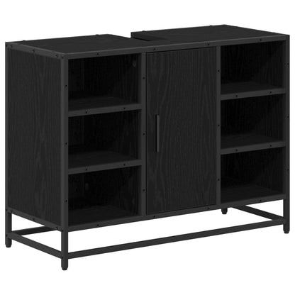 Mobile da Bagno Rovere Nero 80 x 33 x 60 cm Legno multistrato