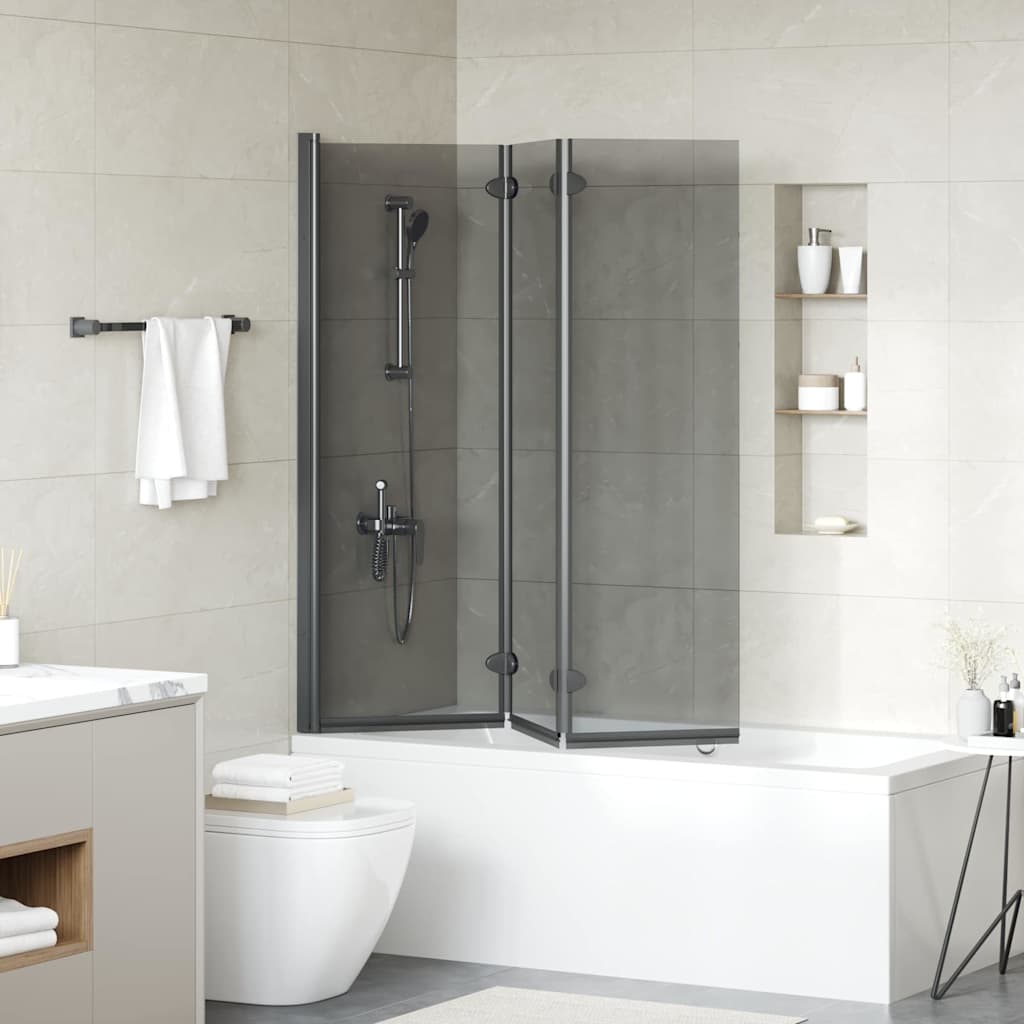 Involucro Doccia Nero 130 x 138 cm Vetro ESG e Alluminio