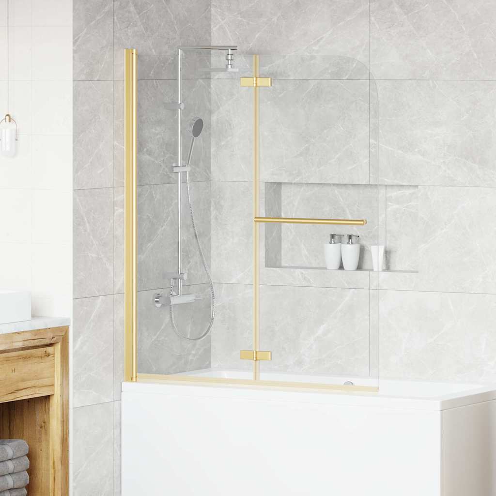 Involucro Doccia Oro 120 x 140 cm Vetro ESG e Alluminio