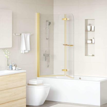Involucro Doccia Oro 120 x 140 cm Vetro ESG e Alluminio