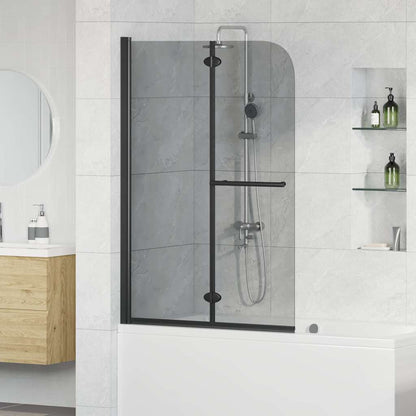 Involucro Doccia Nero 120 x 140 cm Vetro ESG e Alluminio