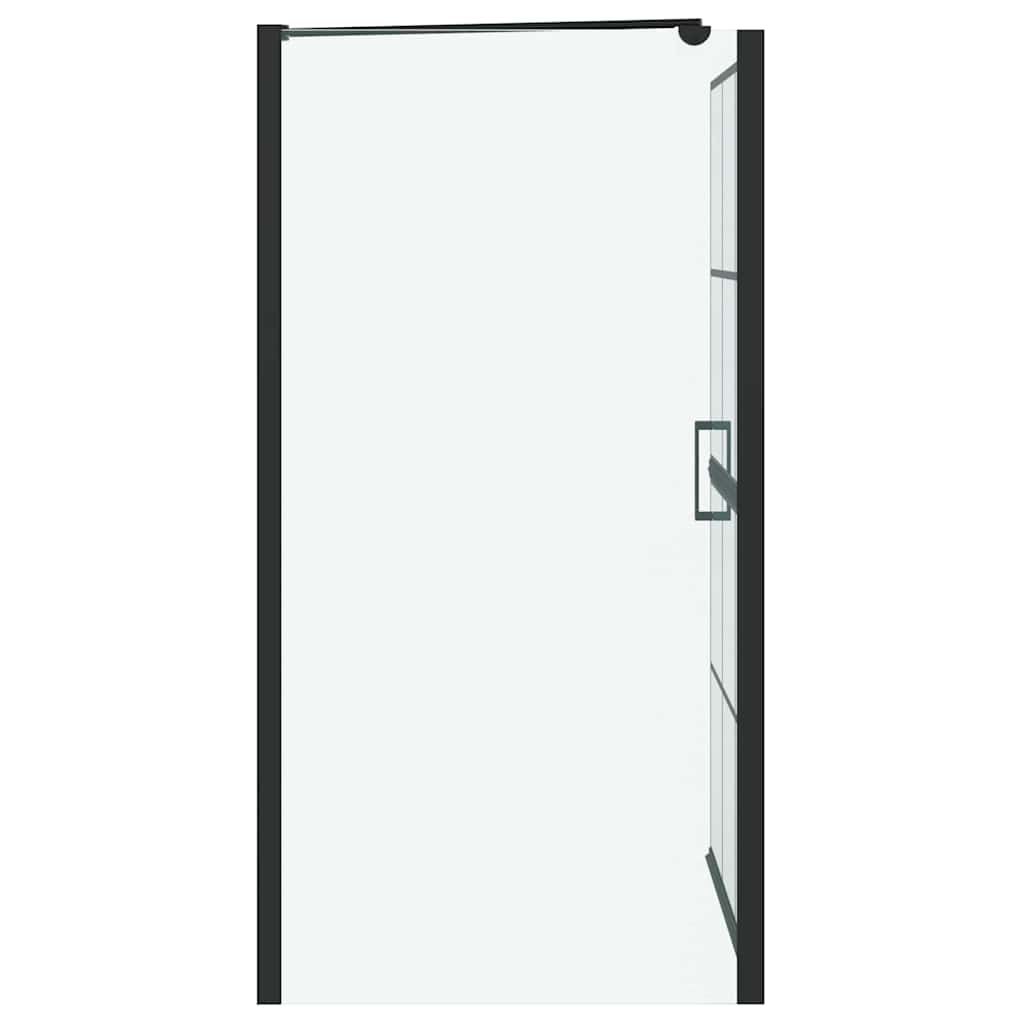 Schermo per Bagno e Doccia Nero e trasparente 116 x 68 x 128 cm