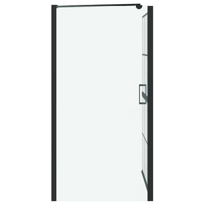 Schermo per Bagno e Doccia Nero e trasparente 116 x 68 x 128 cm