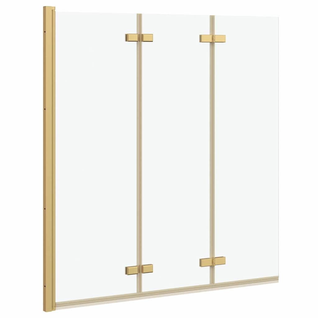 Involucro Doccia Oro 130 x 138 cm Vetro ESG e Alluminio
