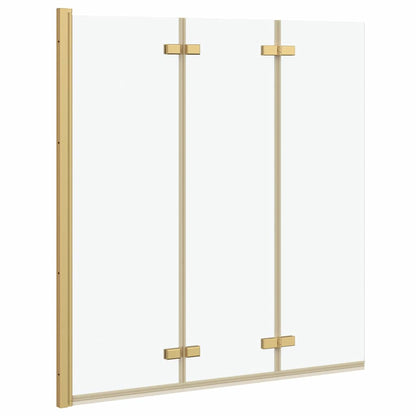 Involucro Doccia Oro 130 x 138 cm Vetro ESG e Alluminio