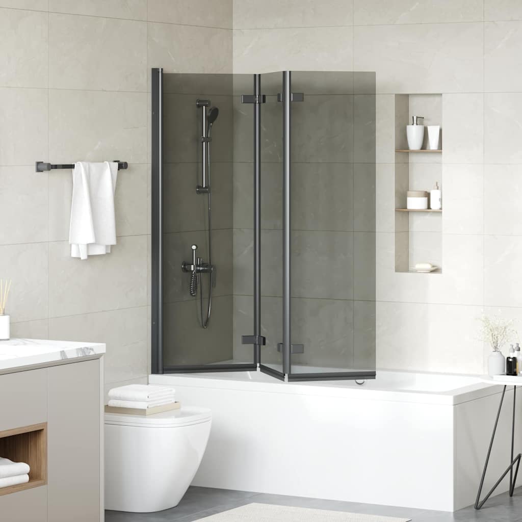 Involucro Doccia Nero 130 x 138 cm Vetro ESG e Alluminio