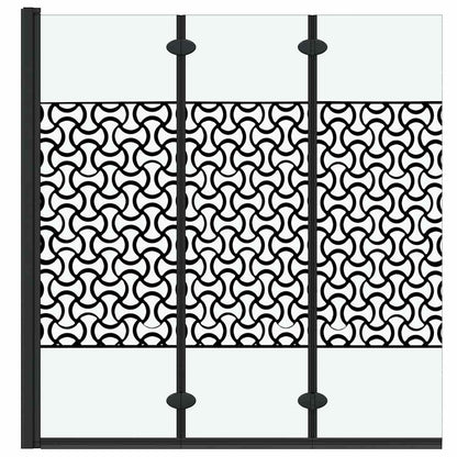 Involucro Doccia Nero e trasparente 130 x 130 cm