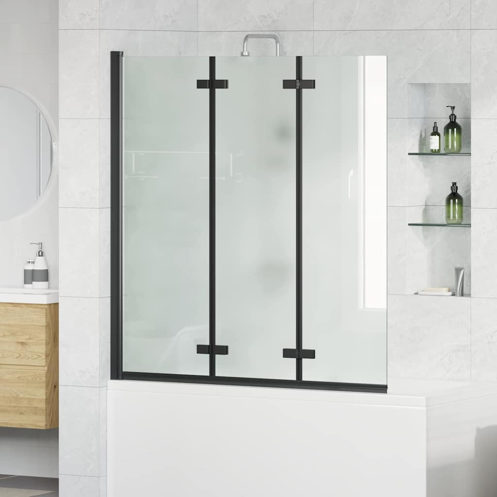 Involucro Doccia Nero 130 x 138 cm Vetro ESG e Alluminio