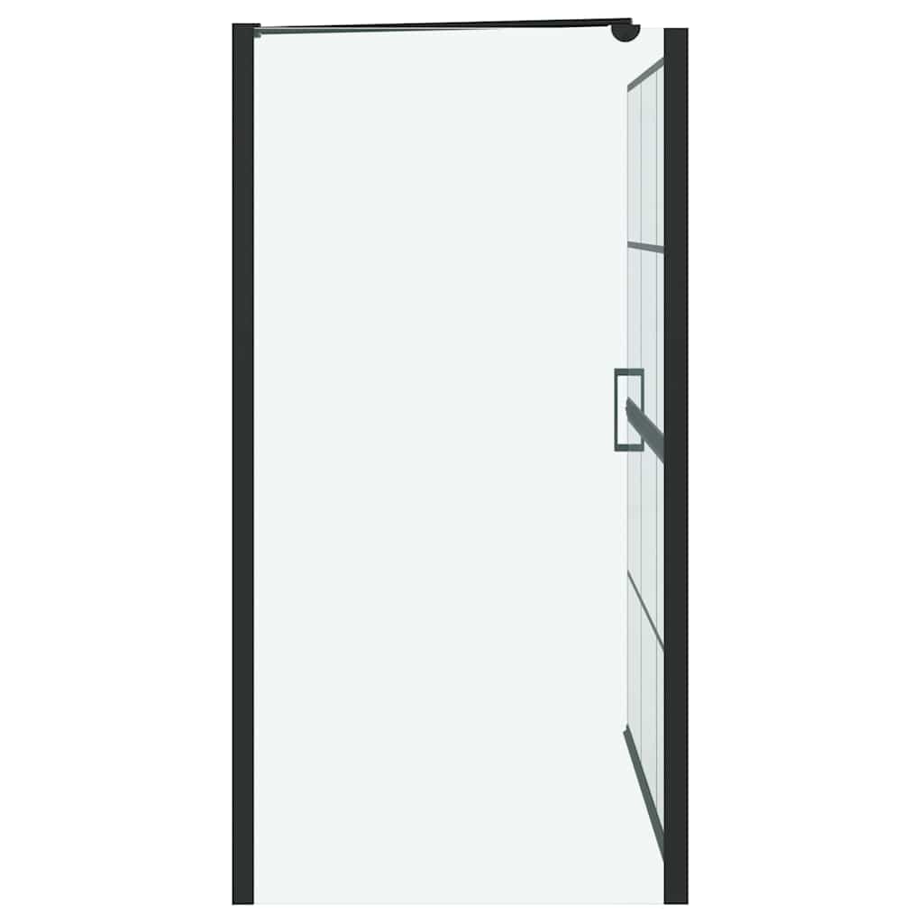 Schermo per Bagno e Doccia Nero e trasparente 116 x 68 x 128 cm