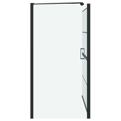 Schermo per Bagno e Doccia Nero e trasparente 116 x 68 x 128 cm