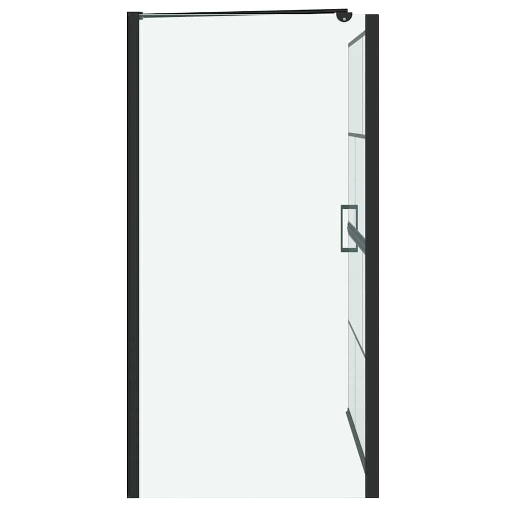 Schermo per Bagno e Doccia Nero e trasparente 116 x 68 x 128 cm