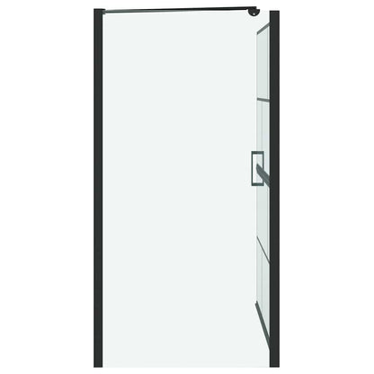 Schermo per Bagno e Doccia Nero e trasparente 116 x 68 x 128 cm