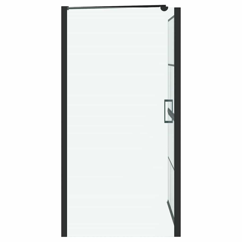 Schermo per Bagno e Doccia Nero e trasparente 116 x 68 x 128 cm