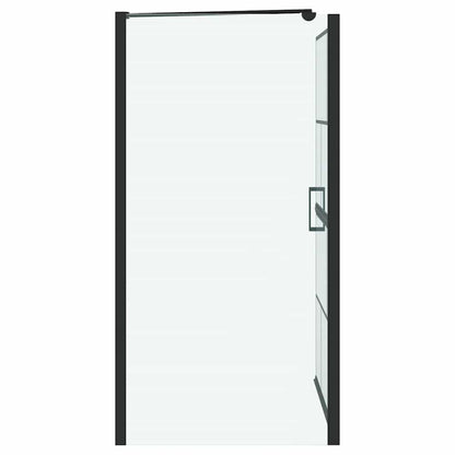 Schermo per Bagno e Doccia Nero e trasparente 116 x 68 x 128 cm