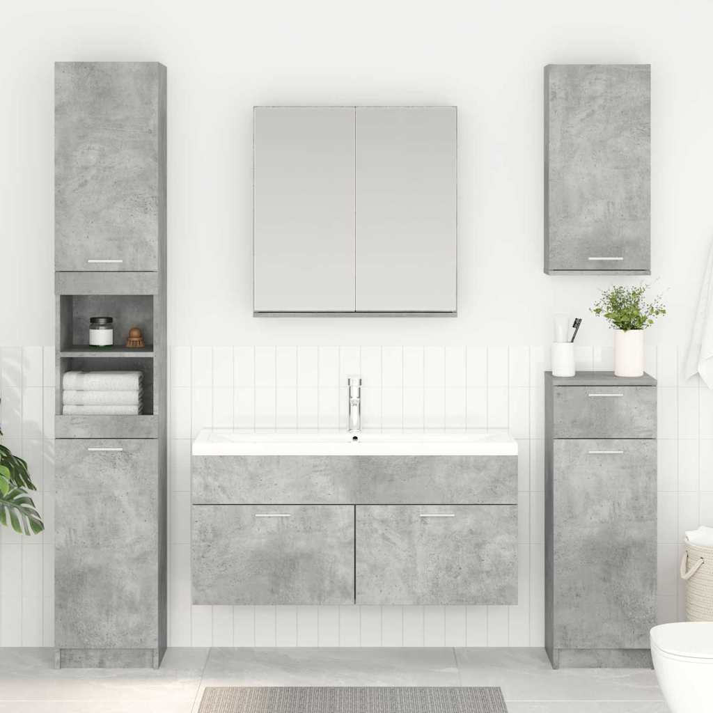 Armadio sottolavello con porta Grigio cemento Legno multistrato