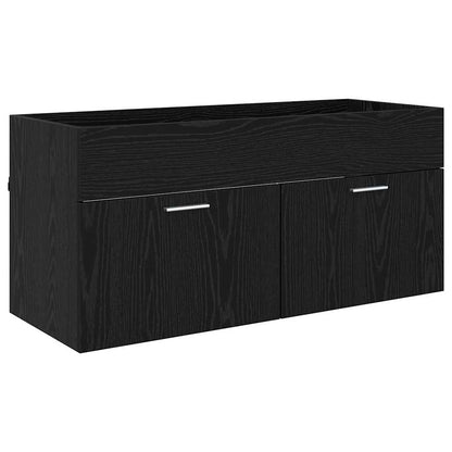 Armadio sottolavello con porta Rovere Nero Legno multistrato