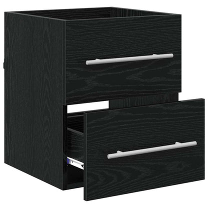 Armadio sottolavello con cassetto Rovere Nero 38,5 x 41 x 48 cm