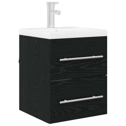 Armadio sottolavello con cassetto Rovere Nero 38,5 x 41 x 48 cm