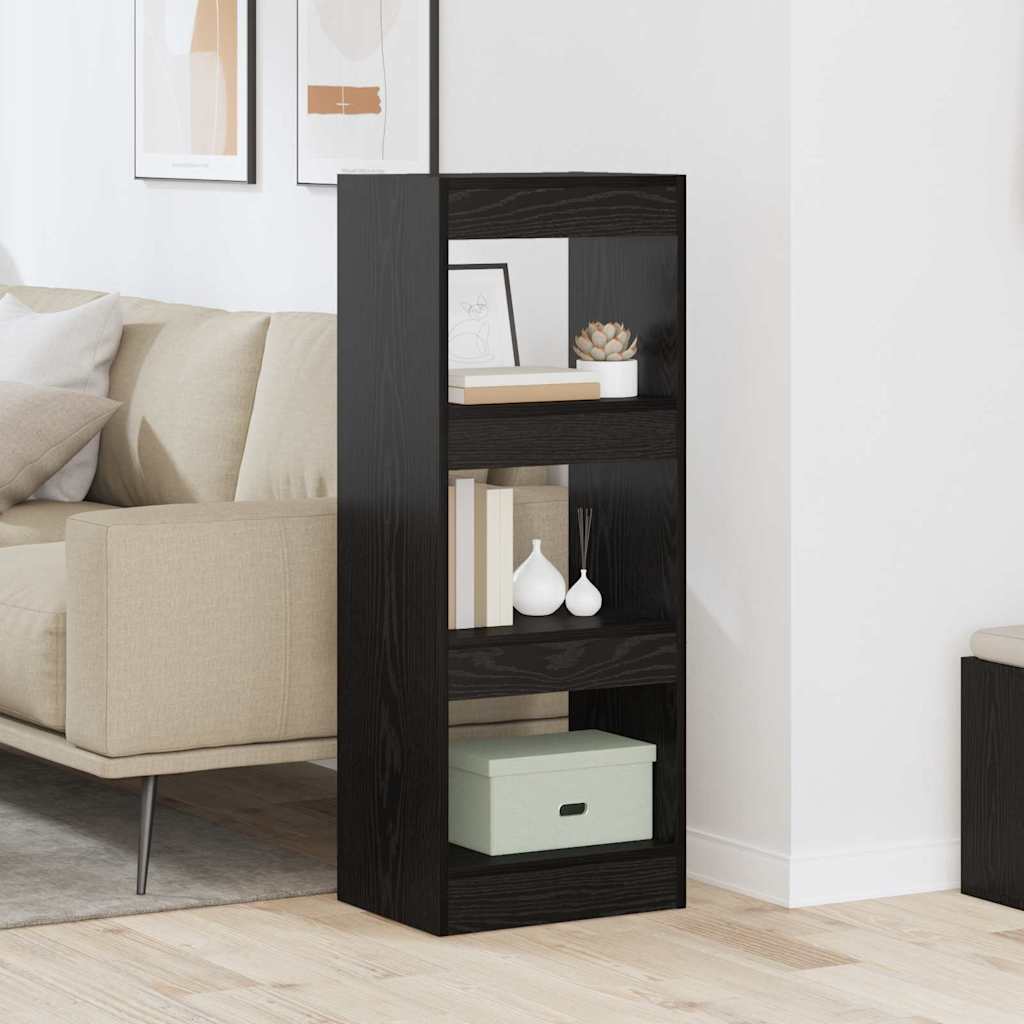 Armadio per Libri Rovere nero 40 x 30 x 103 cm