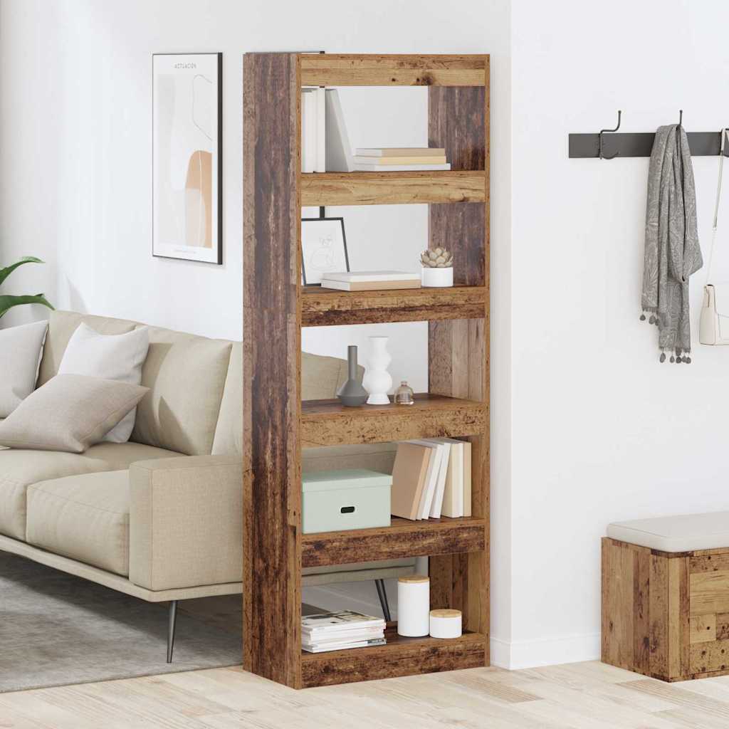 Armadio per Libri Legno vecchio 60 x 30 x 166 cm