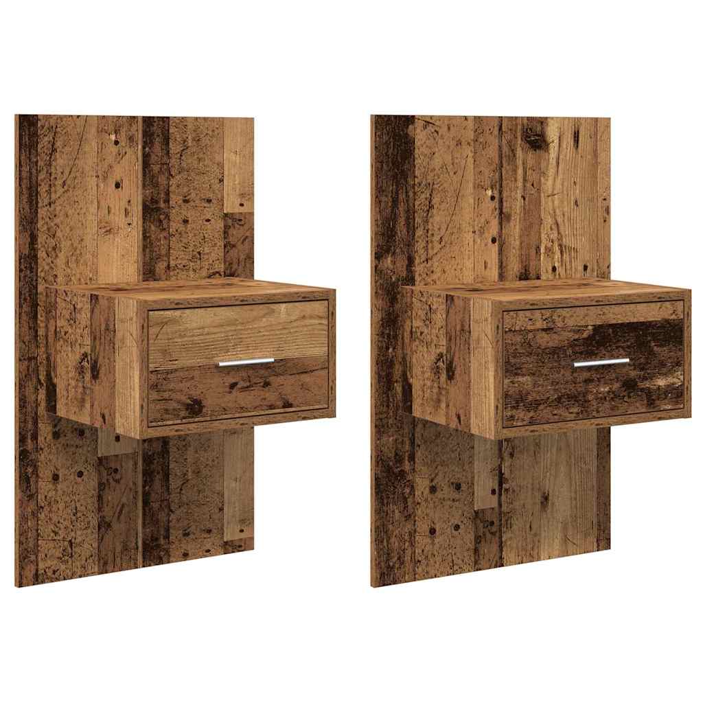 Armadio da Notte 2 pcs Legno vecchio 50 x 32,5 x 80cm