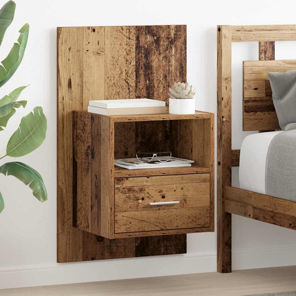 Armadio da Notte 2 pcs Legno vecchio 50 x 32,5 x 80cm