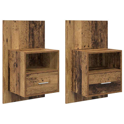 Armadio da Notte 2 pcs Legno vecchio 50 x 32,5 x 80cm