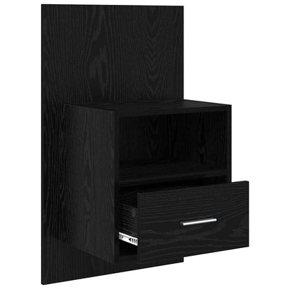 Armadio da Notte 2 pcs Rovere Nero 50 x 32.5 x 80cm