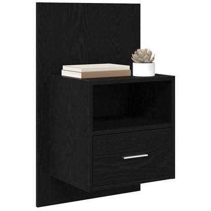 Armadio da Notte 2 pcs Rovere Nero 50 x 32,5 x 80cm