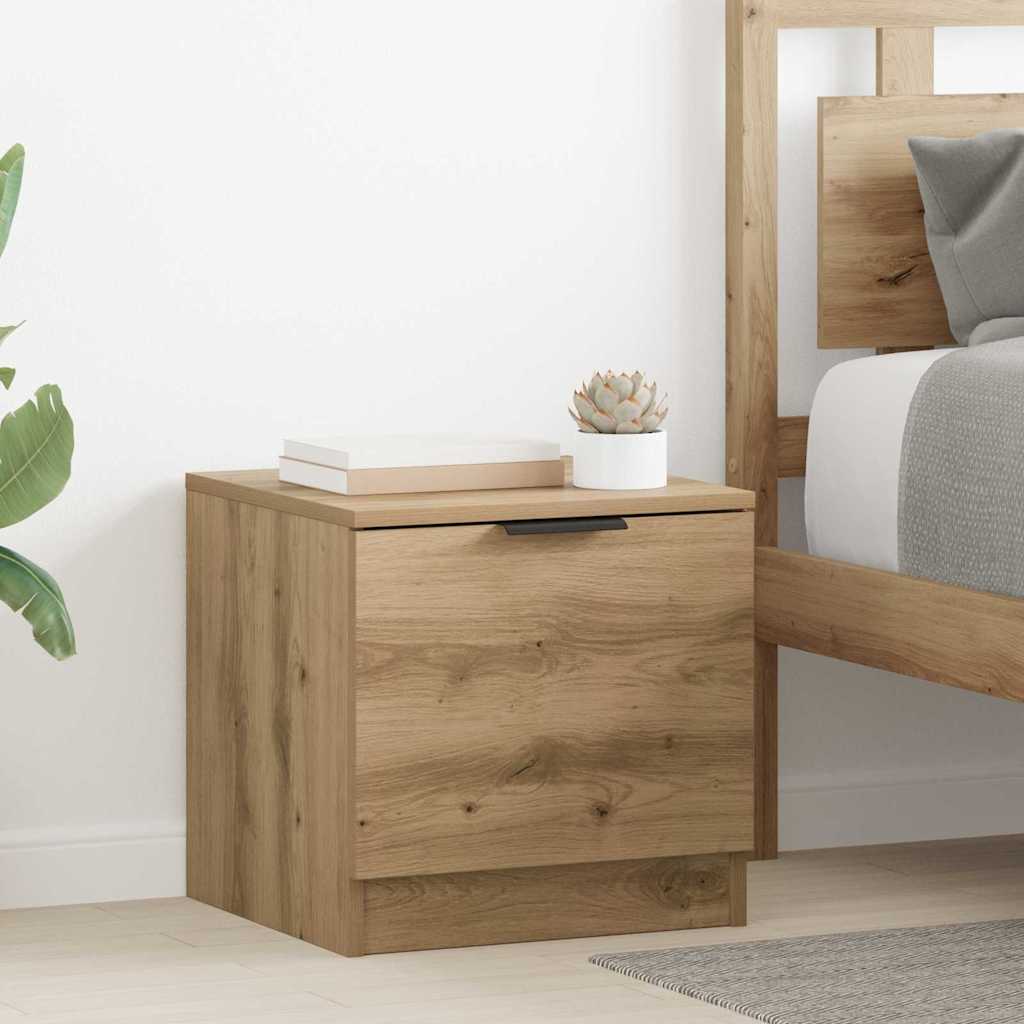 Armadietto per letto 2 pcs Rovere artigianale 40 x 39 x 40cm