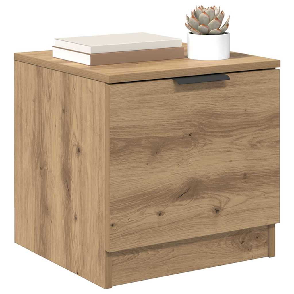Armadietto per letto 2 pcs Rovere artigianale 40 x 39 x 40cm