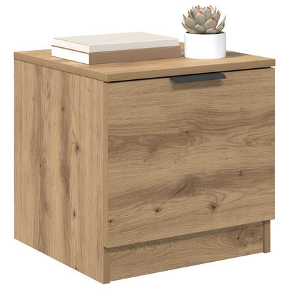 Armadietto per letto 2 pcs Rovere artigianale 40 x 39 x 40cm
