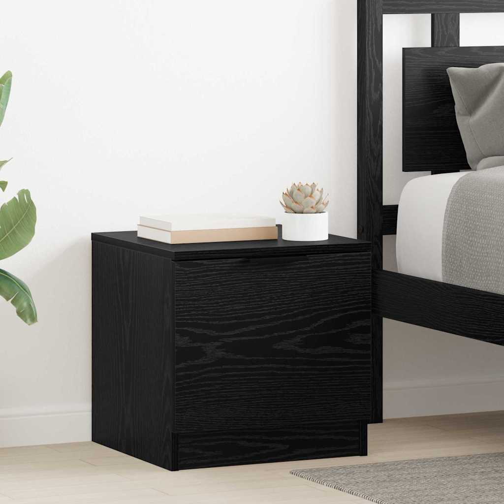 Armadietto per letto 2 pcs Rovere Nero 40 x 39 x 40cm