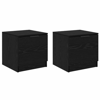 Armadietto per letto 2 pcs Rovere Nero 40 x 39 x 40cm