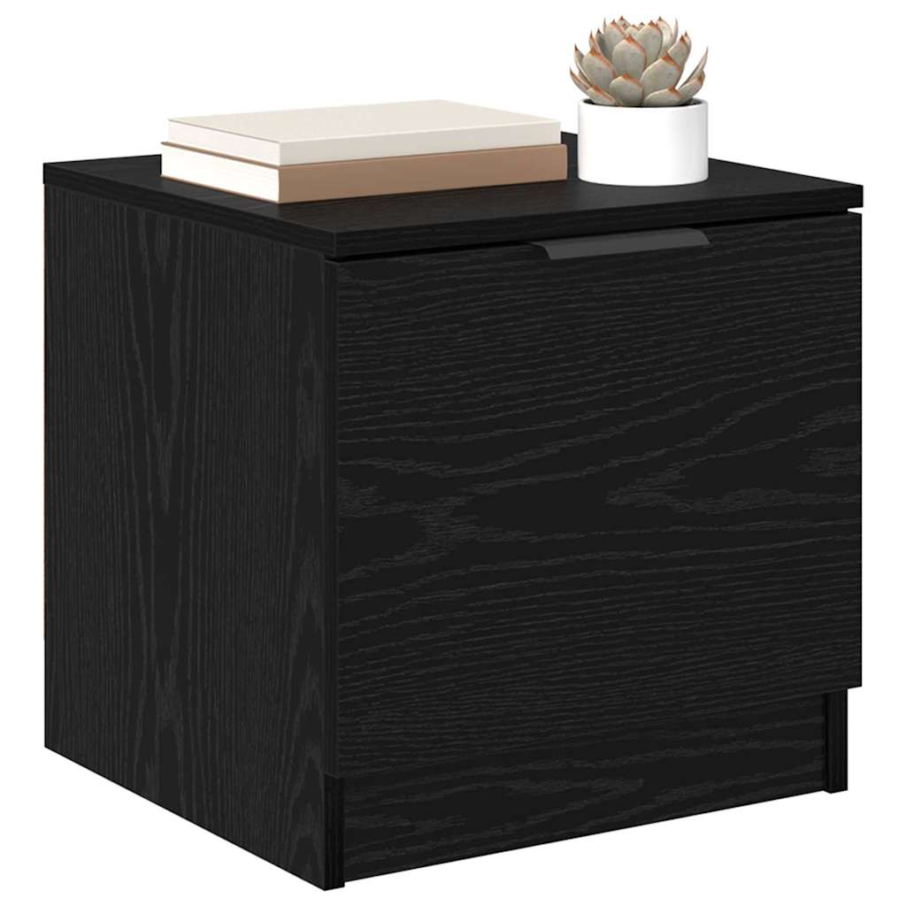 Armadietto per letto 2 pcs Rovere Nero 40 x 39 x 40cm