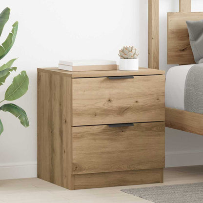 Armadio da Notte 2 pcs Rovere artigianale 45 x 39 x 50cm
