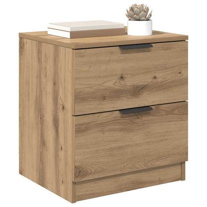 Armadio da Notte 2 pcs Rovere artigianale 45 x 39 x 50cm
